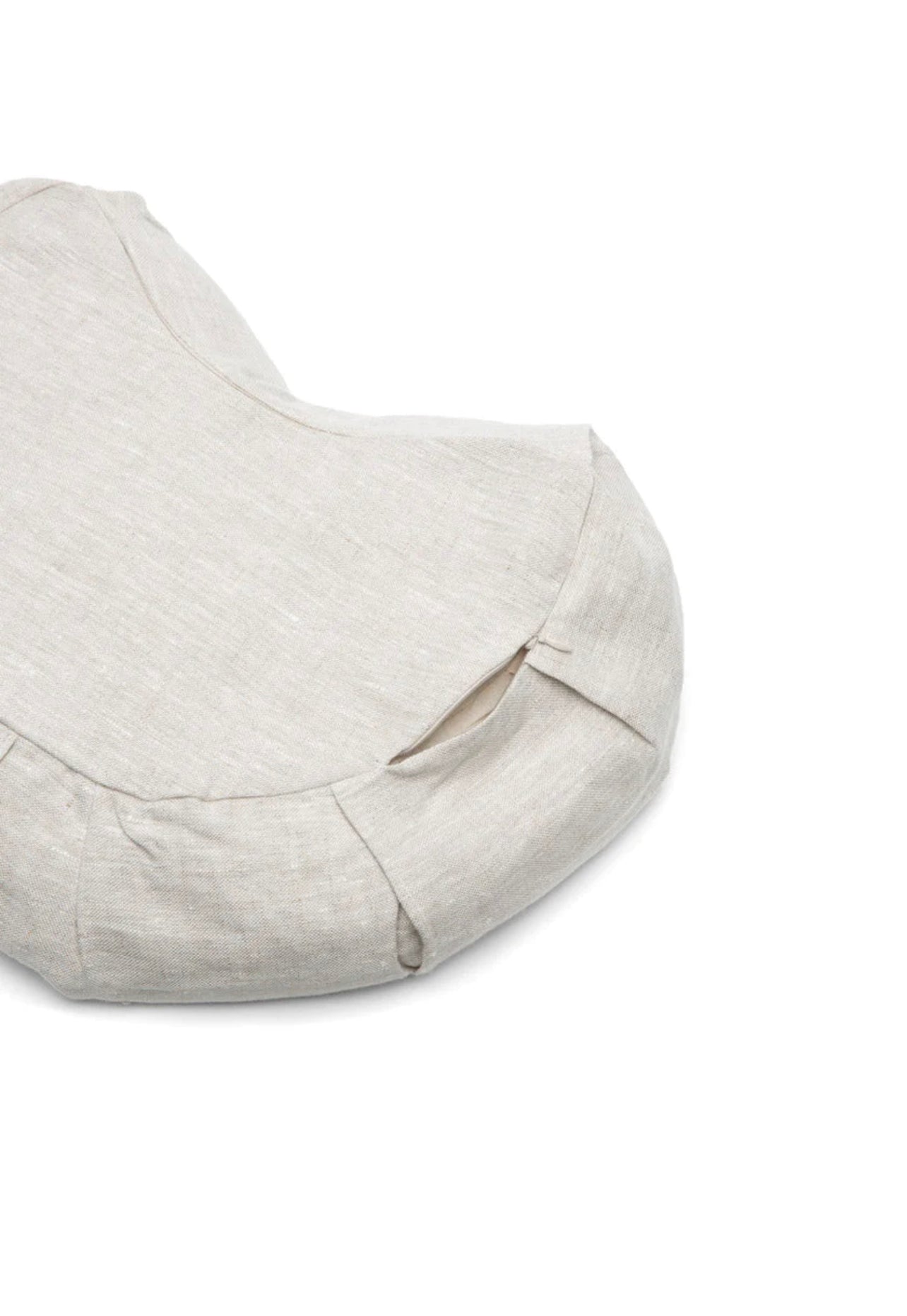 Linen Crescent Meditation Cushion- B, halfmoon